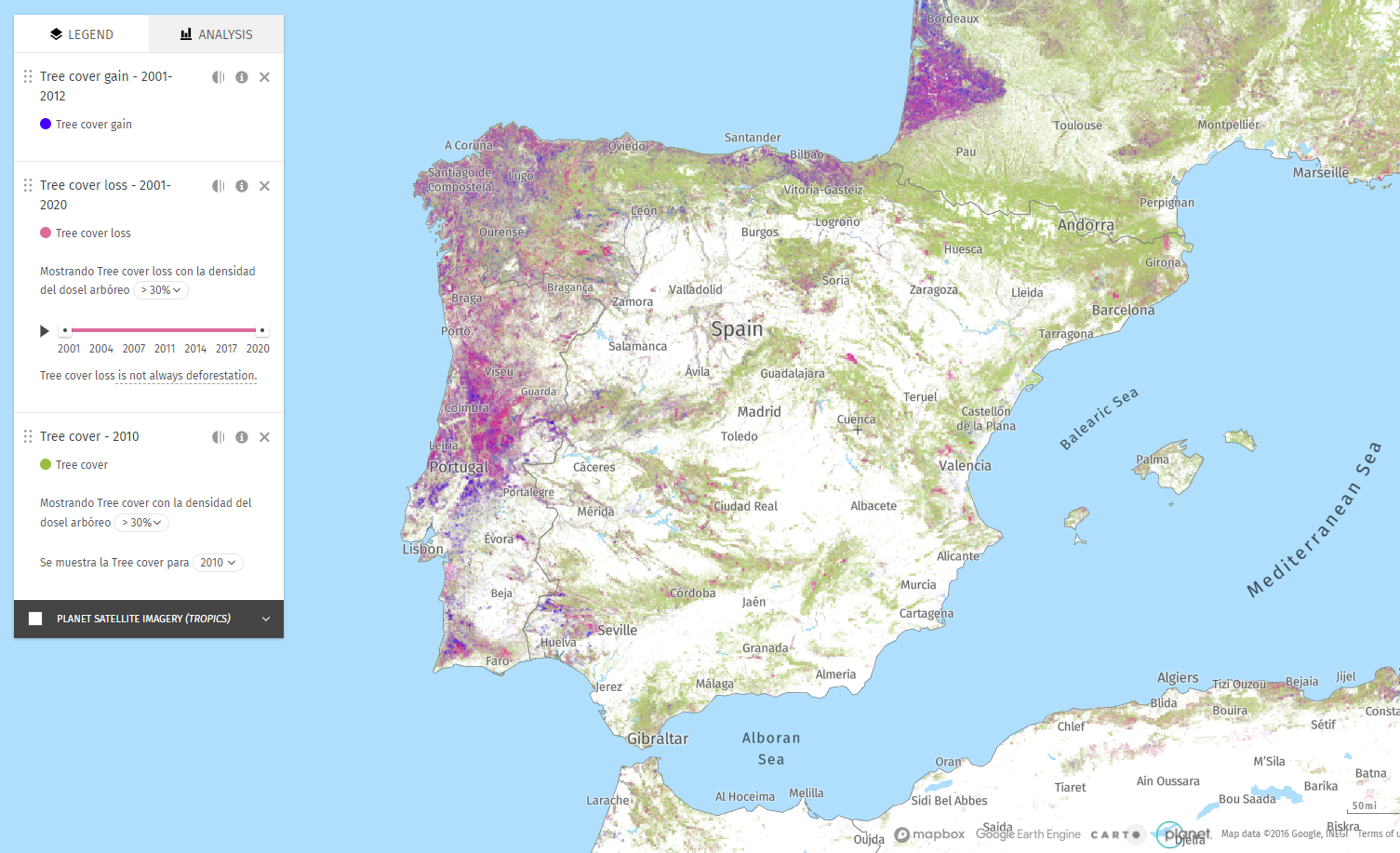 Deforestation in Spain